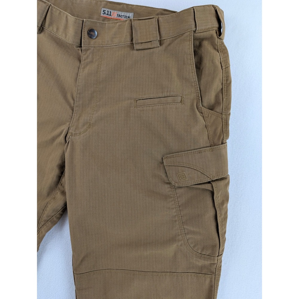 5.11 Tactical Mens 36x34 Brown Ripstop Cargo Utility Work Pants 36x31 Actual - Picture 15 of 15
